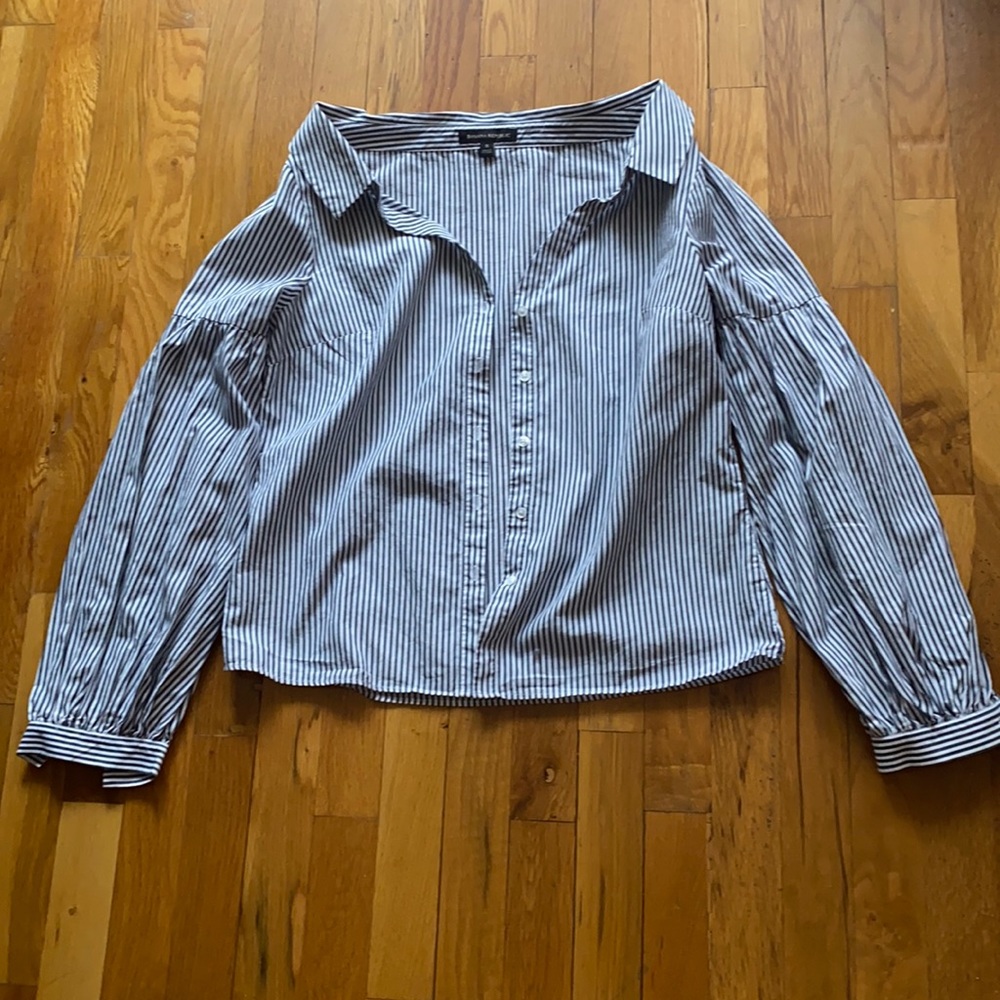 Banana Republic Striped Button Down Shirt Blouse